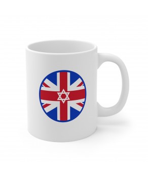 Star Of David Hebrew UK Flag Proud British Jewish Ceramic Coffee Mug Morning Tea Cup